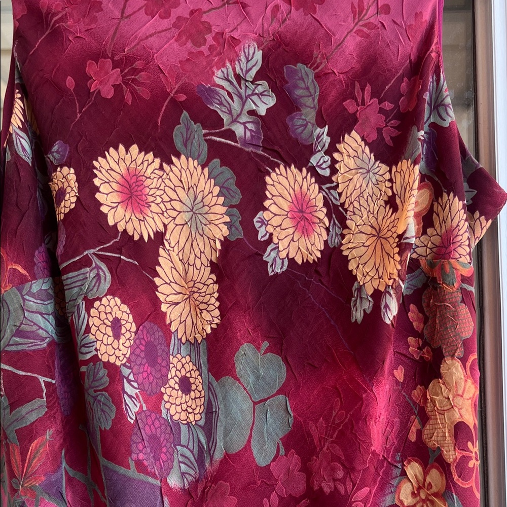 Vintage 90s Burgundy Floral Dress – Rachel Green Inspired - Picture 3 of 8